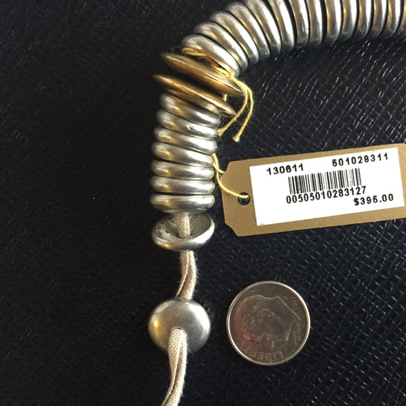 Barneys New York Necklace NWT Vintage Silver/Brass - Picture 6 of 8